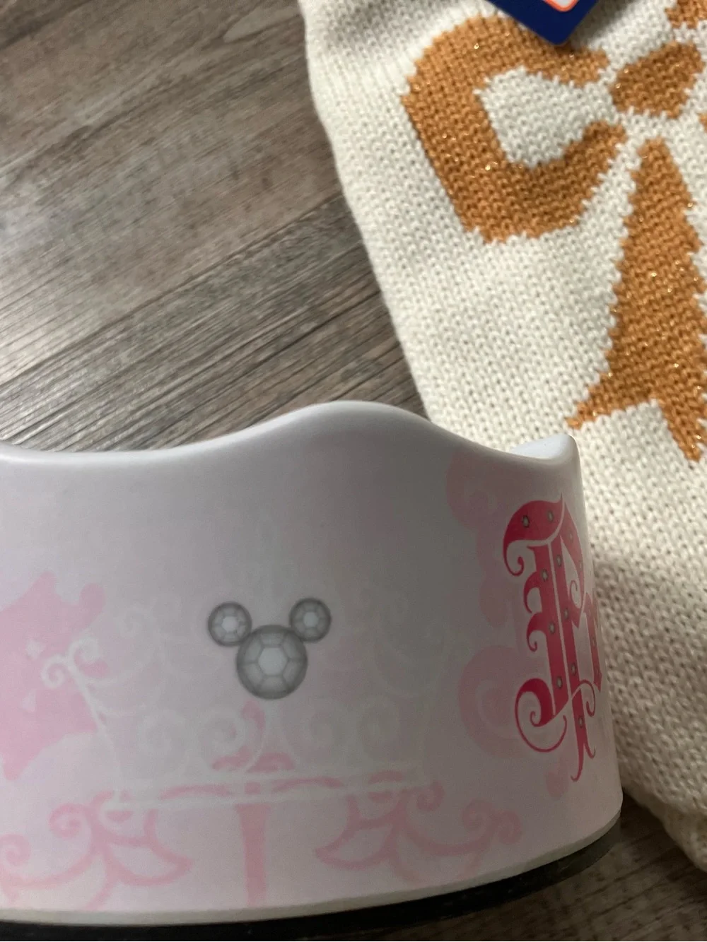Top Paw Cream Knit Dog Sweater with Orange Bow AND Disney Princess Pet Bowl!